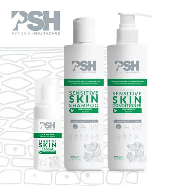 PSH - Pet Skin HealthCare - שמפו + מרכך + קצף לעור עם נטיות לאלרגיה Sensitive Skin Shampoo + Conditioner + Foam