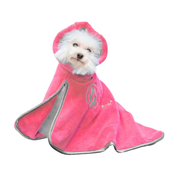 +Show Tech – חלוק מגבת צמר אלמוגים סופג במיוחד Dry Dude Coral Fleece – Candy Pink