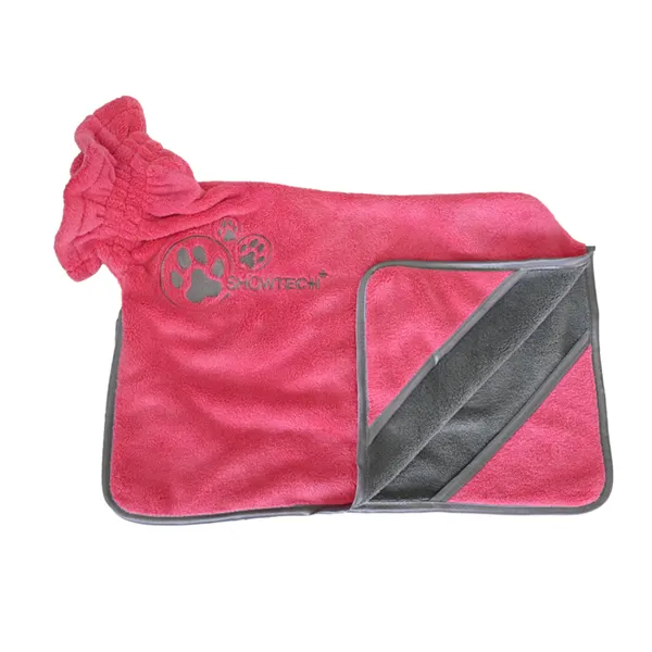 +Show Tech – חלוק מגבת צמר אלמוגים סופג במיוחד Dry Dude Coral Fleece – Candy Pink, תמונה 3