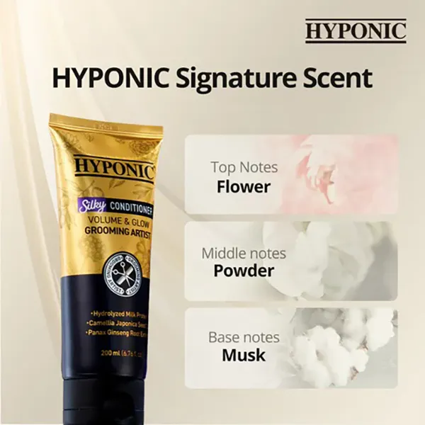 HYPONIC – מרכך משי חלבון חלב לנפח וברק זוהר Silky Conditioners - Volume & Glow, תמונה 4