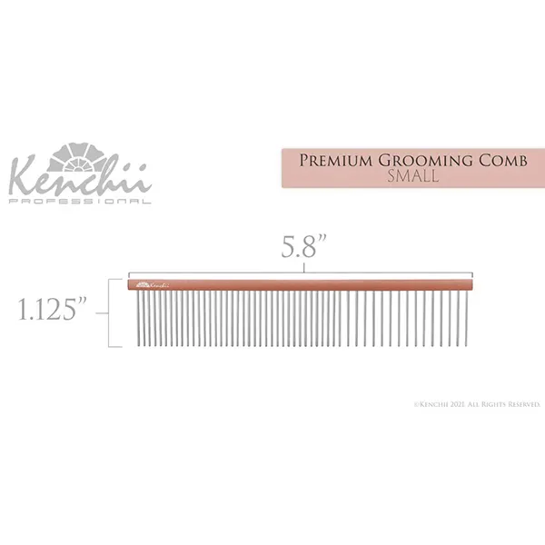 Kenchii - מסרק 15 ס"מ "Premium Satin Rose Gold Grooming Comb - Small - 5.8, תמונה 2