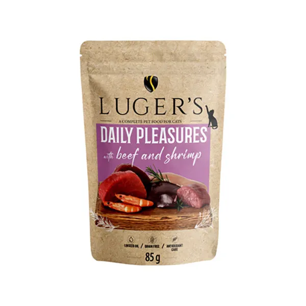 Lugers - מזון רטוב מושלם לחתולים בקר ושרימפס Daily Pleasures wet cat food with Beef and Shrimp, תמונה 2