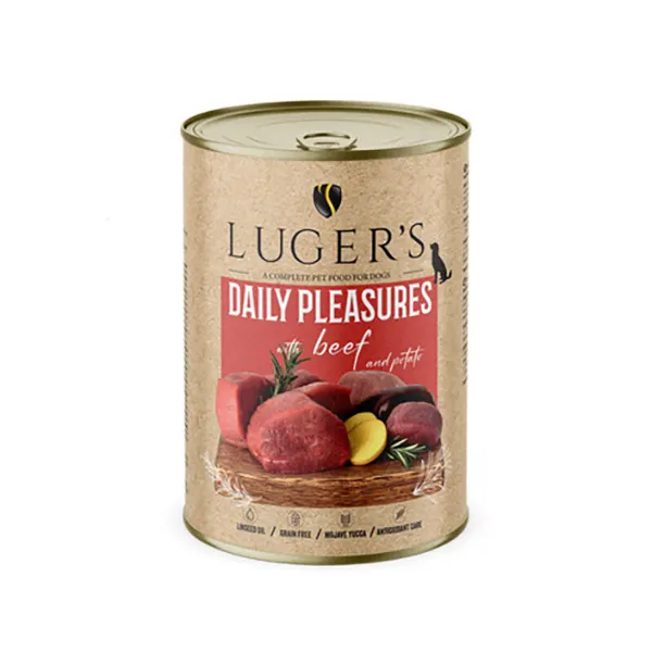 Lugers - מזון רטוב מושלם לכלבים עם בקר ותפוחי אדמה Daily Pleasures wet Dog food with Beef and Potato, תמונה 2