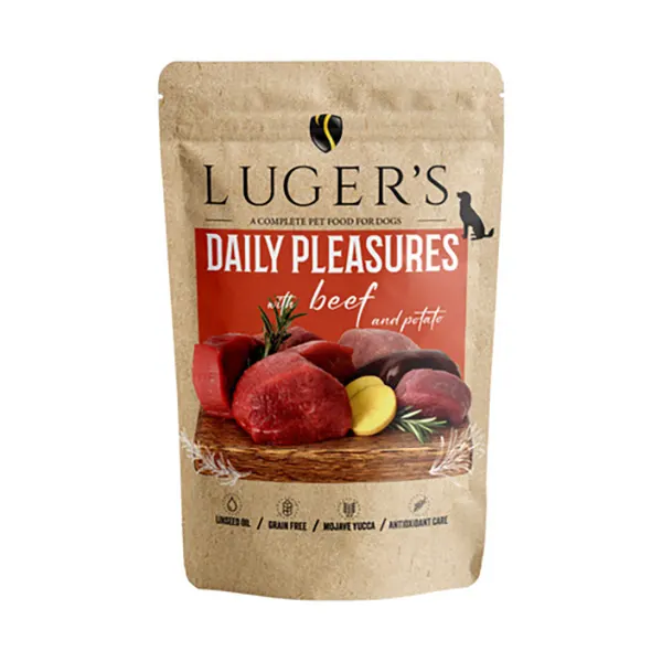 Lugers - מזון רטוב מושלם לכלבים עם בקר ותפוחי אדמה Daily Pleasures wet Dog food with Beef and Potato, תמונה 3