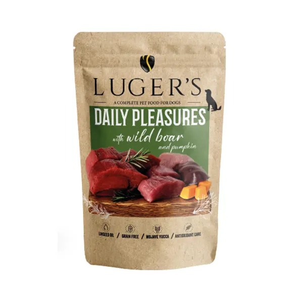 Lugers - מזון רטוב מושלם לכלבים עם חזיר בר ודלעת Daily Pleasures wet Dog food with Wild Boar and Pumpkin, תמונה 3