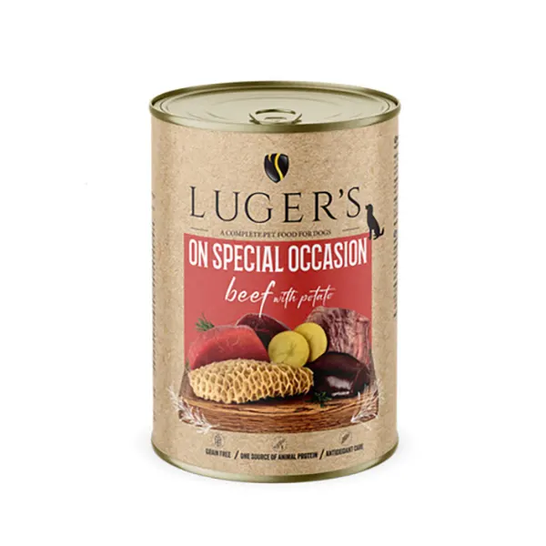 Lugers - מזון רטוב מושלם לכלבים בקר ותפוחי אדמה On Special Occasion with Beef with Potato, תמונה 2
