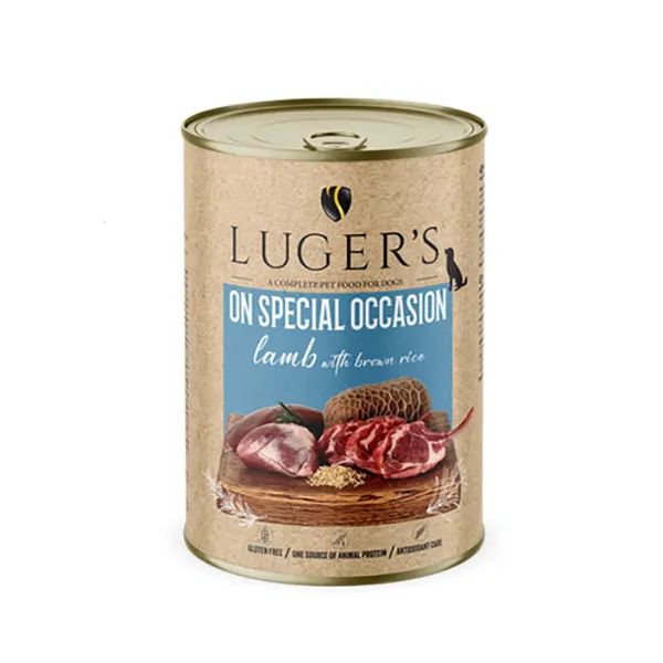 Lugers - מזון רטוב מושלם לכלבים כבש ואורז חום On Special Occasion with Lamb and Brown Rice, תמונה 2