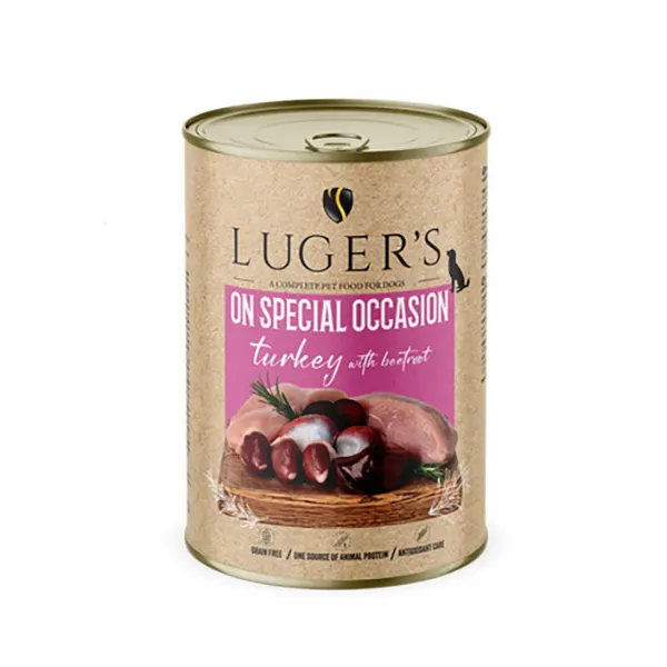 Lugers - מזון רטוב מושלם לכלבים הודו וסלק On Special Occasion with Turkey and Beetroot, תמונה 2