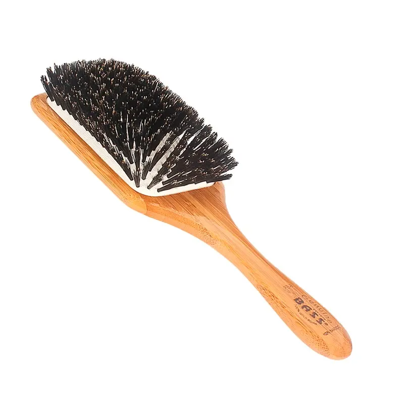 Bass - מברשת חזיר בר פדל גדולה Natural Boar Bristle Hairbrush Lg Paddle LPB-B