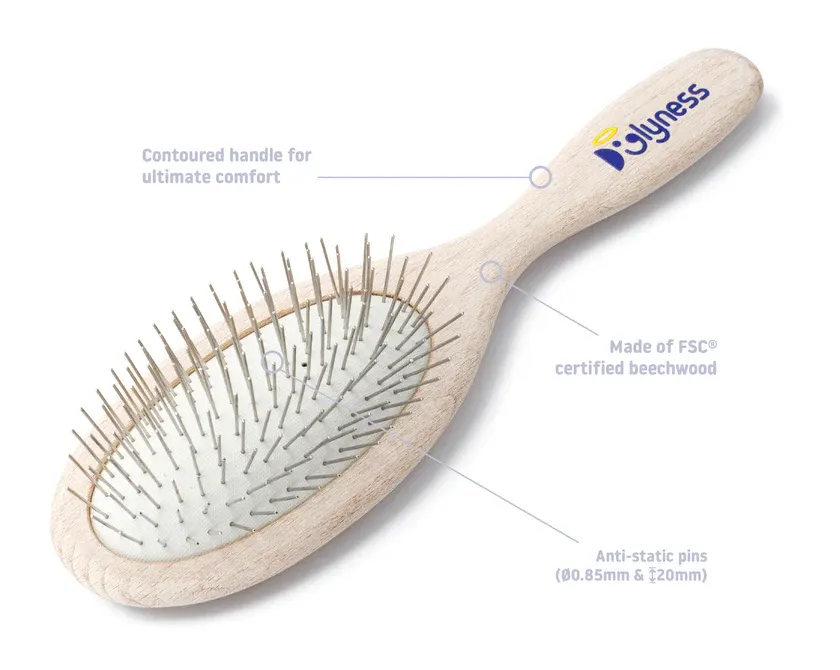 Doglyness - מברשת פינים עדינה לכלבים BURSTA 8 | Gentle Dog Pin Brush, תמונה 2