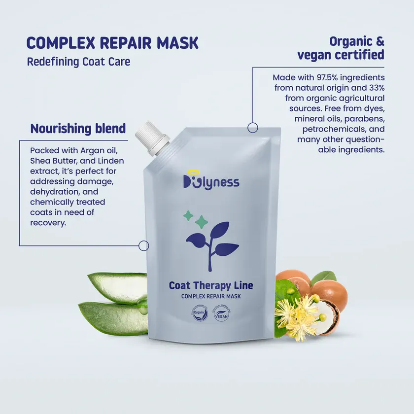 Doglyness - מסכת תיקון משולבת | טיפול מהשורש לקצה Complex Repair Mask | Root-to-Tip Coat Therapy, תמונה 2