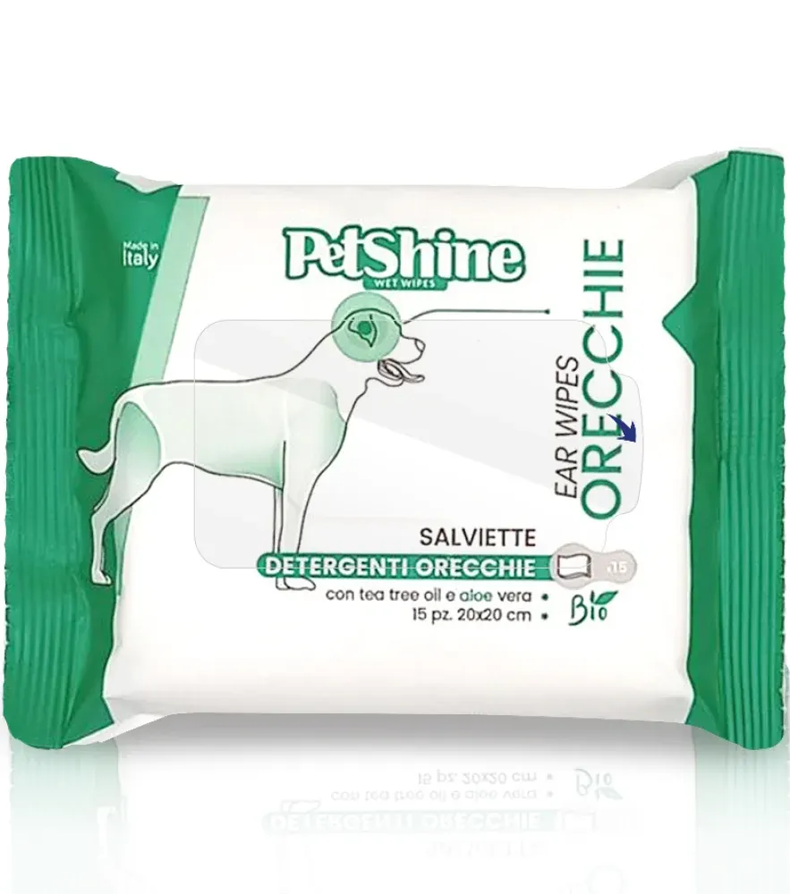 PetShine - מגבונים לניקוי עדין ומהיר של אוזניים Ears - Pocket-Sized Cleaning Wipes