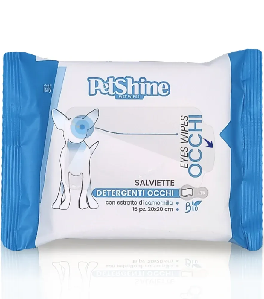 PetShine - מגבונים לניקוי עדין ומהיר של עיניים Eyes - Pocket-Sized Cleansing Wipes