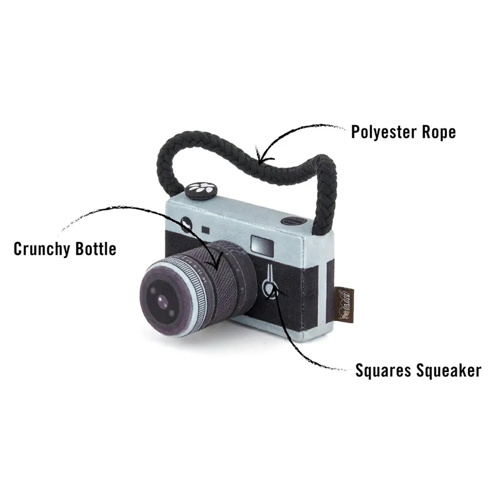 Pet Play - צעצוע בד בצורת מצלמה - ECO Play Globetrotter Collection Camera, תמונה 3