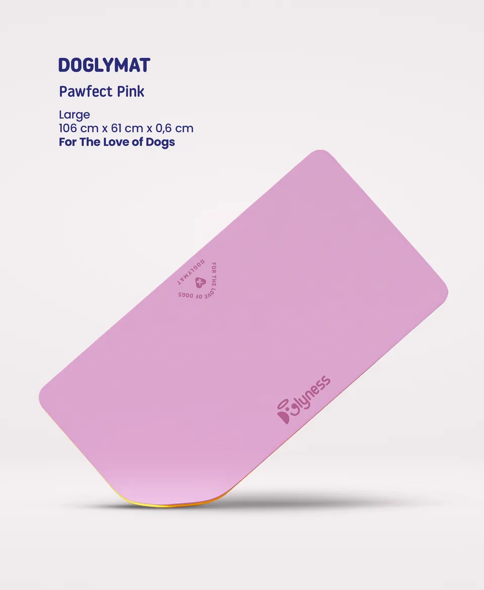 Doglyness - משטח שולחן לטיפוח Doglymat™ Pawfect Pink | Sustainable Dog Grooming Table Mat L