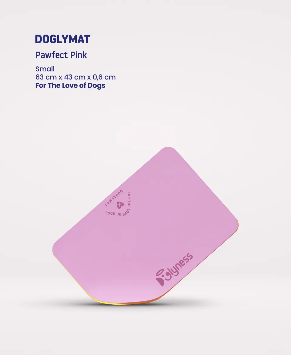 Doglyness - משטח שולחן לטיפוח Doglymat™ Pawfect Pink | Sustainable Dog Grooming Table Mat S