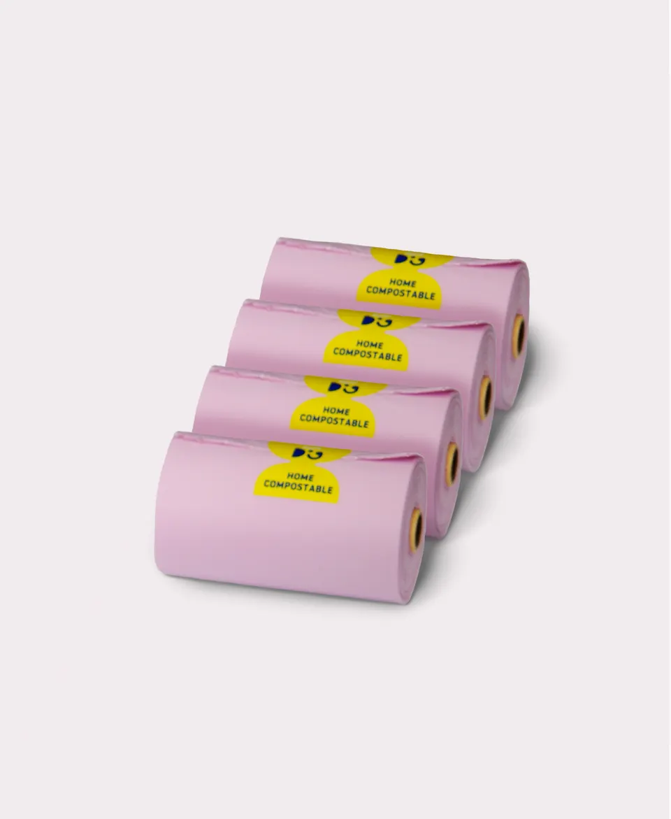 Doglyness - שקיות לאיסוף צרכים | Biodegradable מתכלות SCOOP | Compostable Poop Bags 4 Rolls - 60 Bags, תמונה 2
